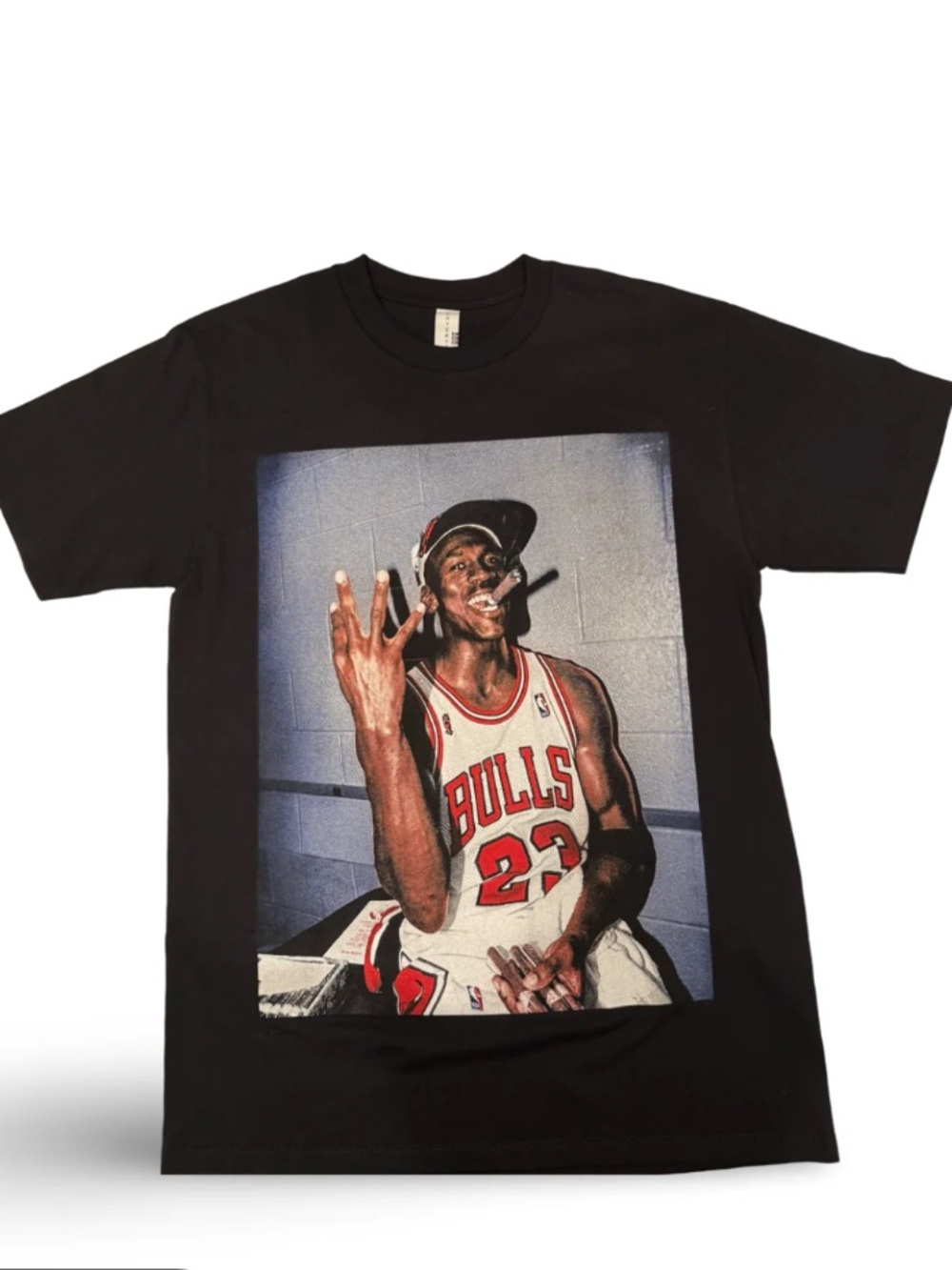 Michael Jordan Cigar 4 Ring Graphic T‑Shirt W/Michael Jordan Bulls Size XL NWOT